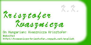 krisztofer kvasznicza business card